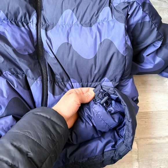 Uniqlo x Marimekko Ultra Light Down Cocoon Parka Jacket Blue Women’s S - Picture 13 of 16
